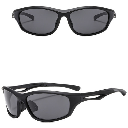 Ochelari pentru Ciclism cu lentile polarizate, ochelari de soare sport, protecție pentru nas, Black / Gray