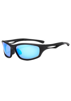 Ochelari pentru Ciclism cu lentile polarizate, ochelari de soare sport, tampoane pentru nas, Black / Blue