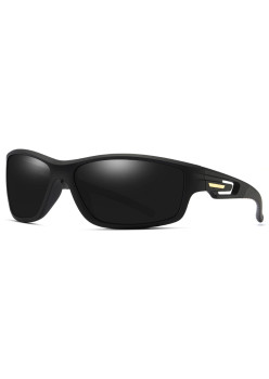 Ochelari pentru Ciclism cu lentile polarizate, ochelari de soare sport, tampoane pentru nas, Black
