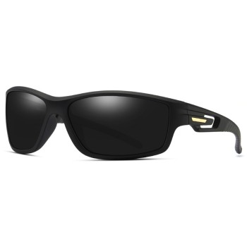 Ochelari pentru Ciclism cu lentile polarizate, ochelari de soare sport, tampoane pentru nas, Black