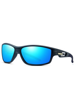 Ochelari pentru Ciclism cu lentile polarizate, ochelari de soare sport, tampoane pentru nas, Blue