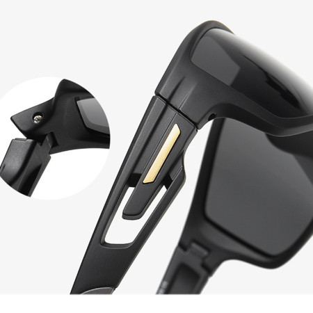 Ochelari pentru Ciclism cu lentile polarizate, ochelari de soare sport, tampoane pentru nas,  Black / Red