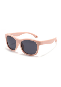 Ochelari de Soare pentru Copii cu Protectie UV si Snur, Sand Pink