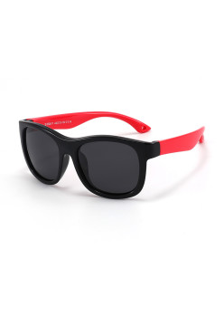 Ochelari de Soare pentru Copii cu Protectie UV si Snur, Black / Red