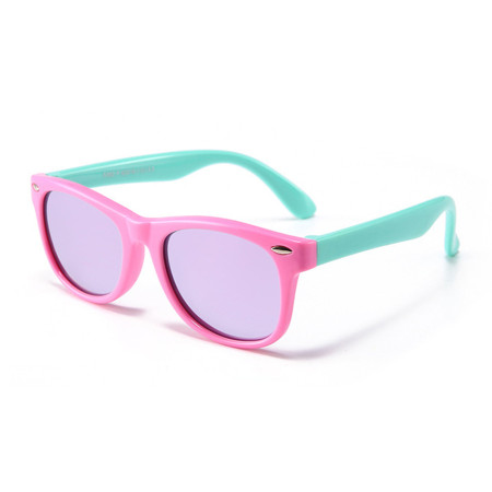 Ochelari de Soare pentru Copii cu Protectie UV, Pink / Green / Pink
