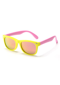 Ochelari de Soare pentru Copii cu Protectie UV, Yellow / Pink / Pink
