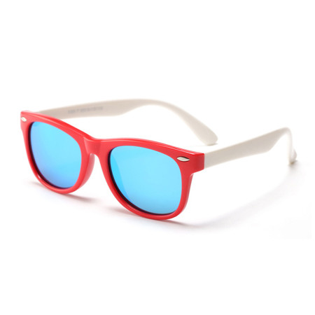 Ochelari de Soare pentru Copii cu Protectie UV, Red / White / Ice-Blue