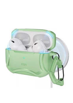 Husa pentru Apple AirPods Pro 1 / 2 - ESR Cyber Armor Tough HaloLock - Light Green