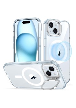 Husa pentru iPhone 15 - ESR Classic Hybrid HaloLock Kickstand - Clear Blue