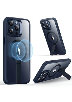 Husa pentru iPhone 15 Pro Max - ESR Boost Flickstand HaloLock - Clear Dark Blue
