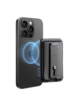 Portofel pentru Telefon cu Functie de Suport Birou - ESR - Carbon Fiber