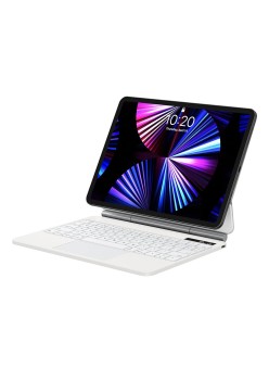 Husa pentru iPad 10 (2022) 10.9 - Baseus Brilliance Magnetic Keyboard Case Digital Display (ARJK020002) - White