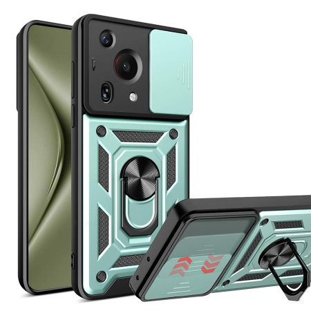 Husa pentru Huawei Pura 70 Ultra, CamShield Protectie Camera, Magnetic, Slide si Snap, Green
