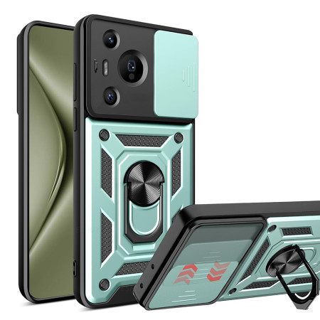 Husa pentru Huawei Pura 70 Pro, CamShield Protectie Camera, Magnetic, Slide si Snap, Green
