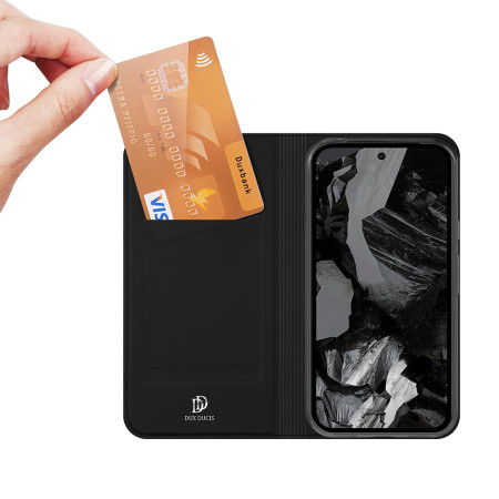 Husa Flip Google Pixel 8a, Dux Ducis Skin Pro, Smart Pro Magnet, Negru