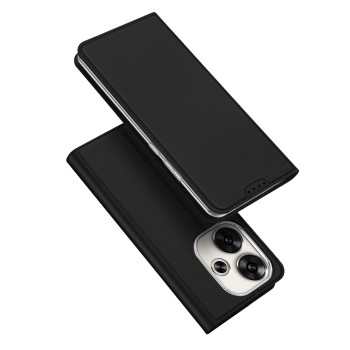 Husa Flip Poco F6, Dux Ducis Skin Pro, Smart, Negru