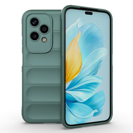 Husa Antisoc pentru Honor 200 Lite, Margini Striate, Magic Shield, Green
