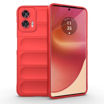 Husa Antisoc pentru Motorola Edge 50 Fusion, Margini Striate, Magic Shield, Red