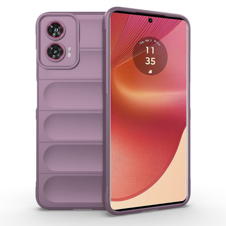 Husa Antisoc pentru Motorola Edge 50 Fusion, Margini Striate, Magic Shield, Purple