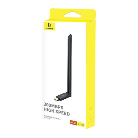 Adaptor WiFi cu antena 300Mbps Windows/Linux - Baseus FastJoy BS-OH172 (B01317600111-01) - Black