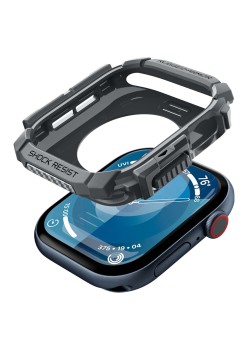 Husa pentru Apple Watch 10 46mm - Spigen Rugged Armor - Dark Grey