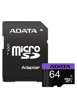 Card de Memorie MicroSDXC 64GB - Adata (AUSDX64GUICL10-RA1) - Black
