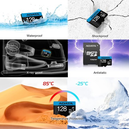 Card de Memorie MicroSDHXC 128GB - Adata (AUSDX128GUICL10A1-RA1) - Black