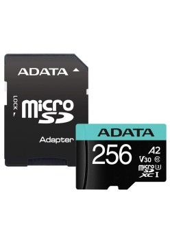 Card de Memorie MicroSDHXC 256GB - Adata (AUSDX256GUI3V30SA2-RA1) - Black