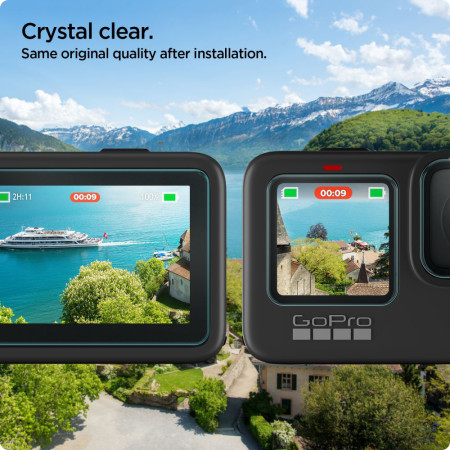 Folie pentru GoPro Hero 9/10/11/12, set 6 buc, Spigen Glas.tR Slim, Clear