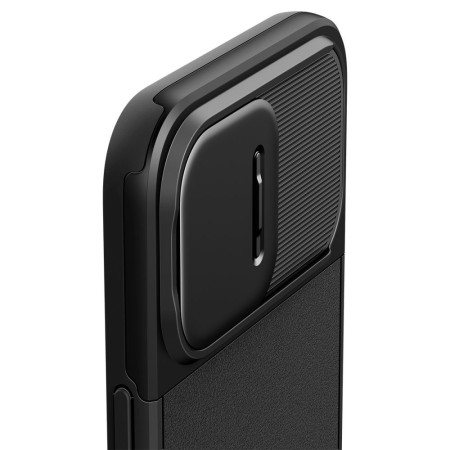 Husa iPhone 15 Pro Spigen Optik Mag Armor, Black