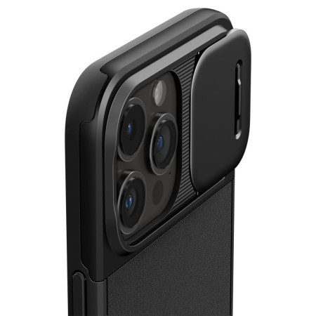 Husa iPhone 15 Pro Spigen Optik Mag Armor, Black