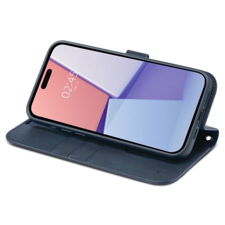 Husa pentru iPhone 15 Pro Max, Spigen Wallet S, Navy