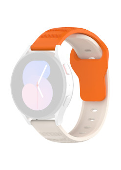 Curea pentru Samsung Galaxy Watch 4/5/Active 2, Huawei Watch GT 3 (42mm)/GT 3 Pro (43mm), Orange Beige