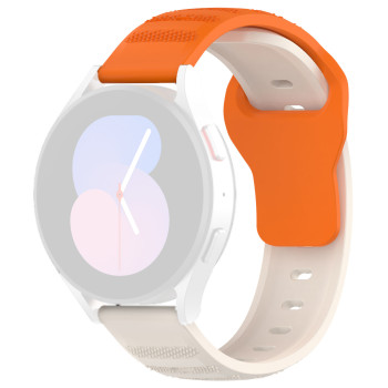 Curea pentru Samsung Galaxy Watch 4/5/Active 2, Huawei Watch GT 3 (42mm)/GT 3 Pro (43mm), Orange Beige