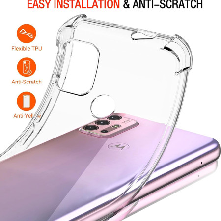 Husa Antisoc compatibila Motorola Moto G10 / Moto G20 / Moto G30, PRO AirBag, Clear