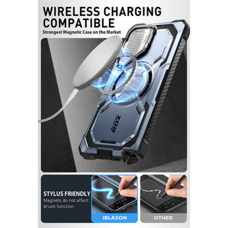 Husa pentru Samsung Galaxy S24 Ultra cu Folie, I-Blason Armorbox MagSafe, Tilt