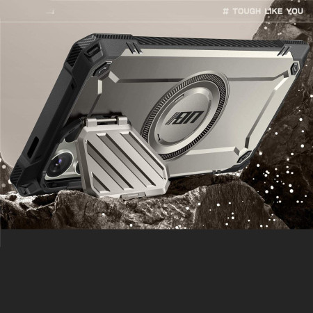 Husa pentru Samsung Galaxy S24 Ultra Supcase Unicorn Beetle XT MagSafe, Titan Gray