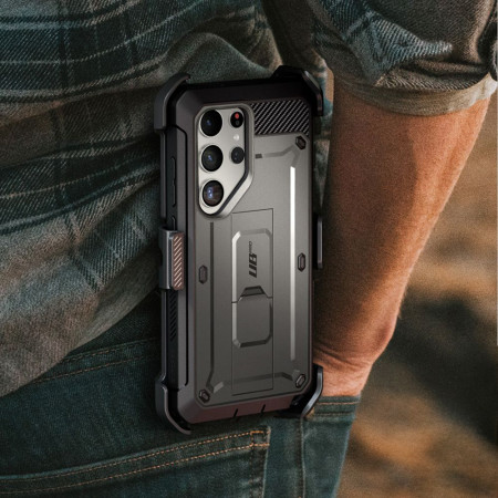 Husa pentru Samsung Galaxy S24 Ultra Supcase Unicorn Beetle Pro, Titan Gray