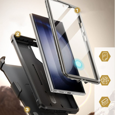 Husa pentru Samsung Galaxy S24 Ultra Supcase Unicorn Beetle Pro, Titan Gray