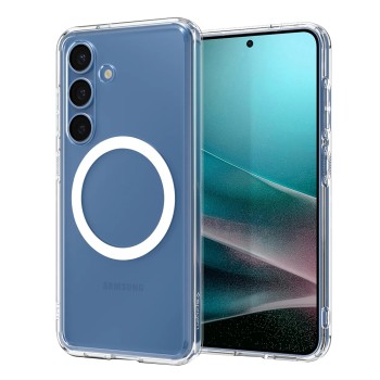 Husa pentru Samsung Galaxy S25 Plus - Spigen Ultra Hybrid MagSafe - Clear / White