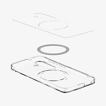 Husa pentru Samsung Galaxy S25 Plus - Spigen Ultra Hybrid MagSafe - Clear / White