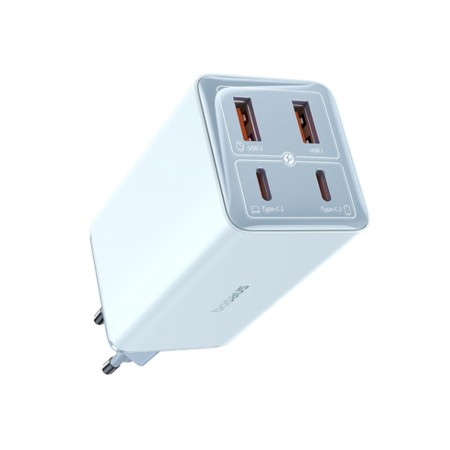 Incarcator 2x USB, 2x Type-C, 100W + Cablu Type-C, 100W, 20V, 5A, 1m - Baseus GaN6 Pro (P10162705312-00) - Blue