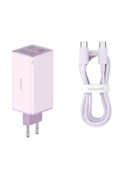 Incarcator 2x USB, 2x Type-C, 100W + Cablu Type-C, 100W, 20V, 5A, 1m - Baseus GaN6 Pro (P10162705532-00) - Purple