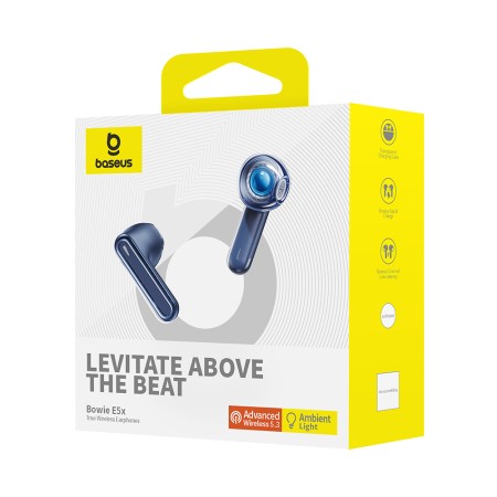 Casti Fara Fir Bluetooth 5.3, TWS, Noise Reduction - Baseus Bowie E5x (A00060101323-00) - Deepsea Blue
