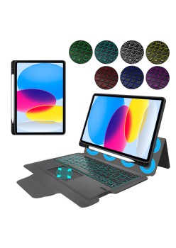 Husa cu Tastatura pentru iPad 10 (2022) 10.9 - Techsuit KeyTab Pro - Black