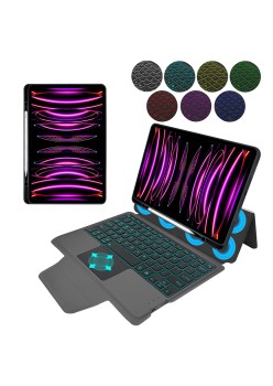 Husa cu Tastatura pentru iPad Pro 11 (2018 / 2020 / 2021 / 2022) - Techsuit KeyTab Pro - Black