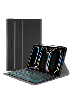 Husa cu Tastatura pentru iPad Pro 11 (2024) - Techsuit CozyTab Case - Black