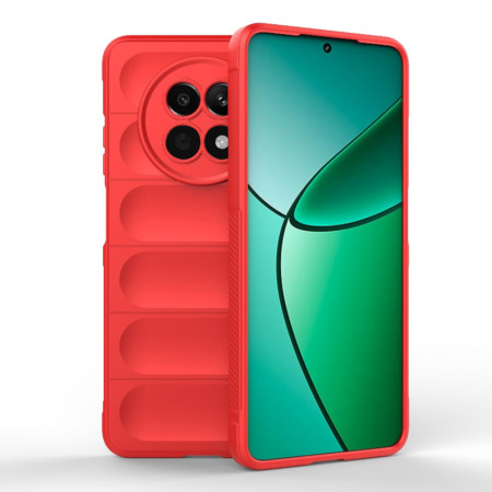 Husa Antisoc pentru Realme 12 / 12x, Margini Striate, Magic Shield, Red