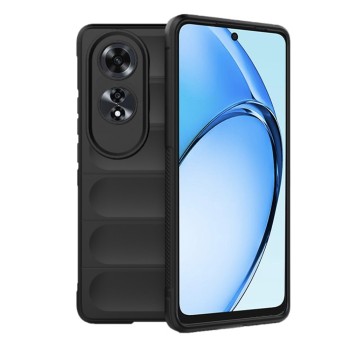 Husa Antisoc pentru Oppo A60, Margini Striate, Magic Shield, Black