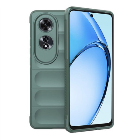 Husa Antisoc pentru Oppo A60, Margini Striate, Magic Shield, Green